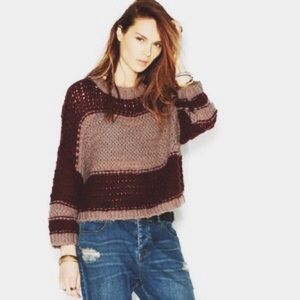 Free People Chunky Striped Sweater - Size XS