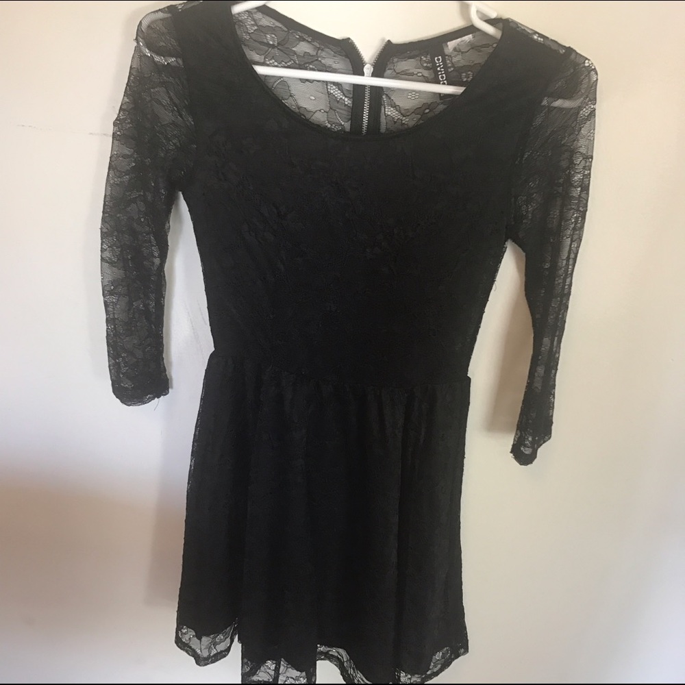 DIVIDED by H&M Black lace mini dress. SIZE XS!