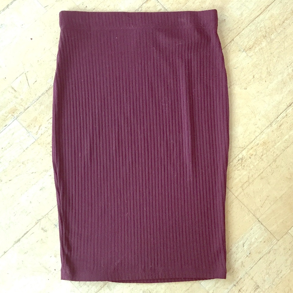 Burgundy Pencil Skirt