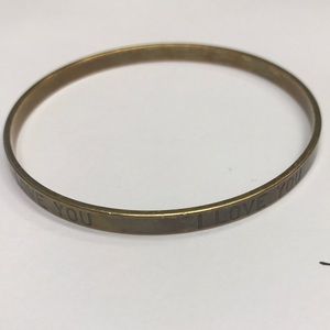 Vintage Gold Bracelet - "I LOVE YOU"