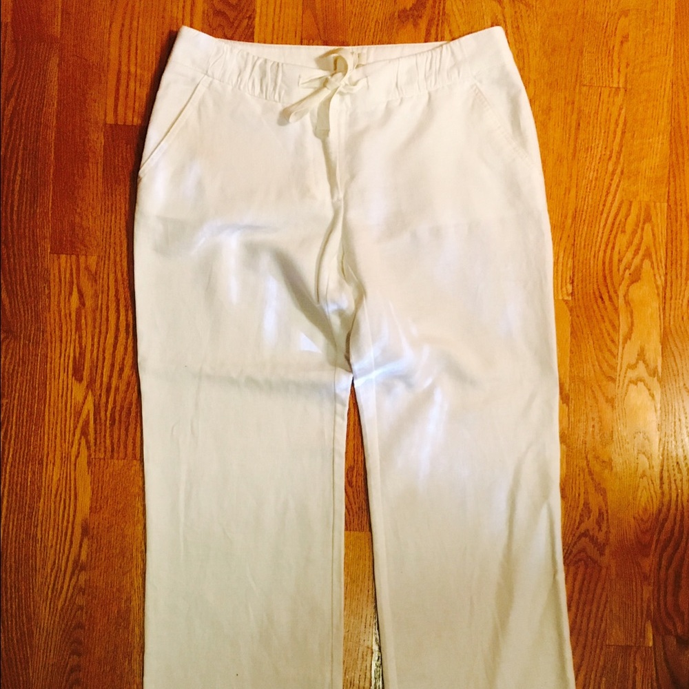 J. CREW White Linen Pants