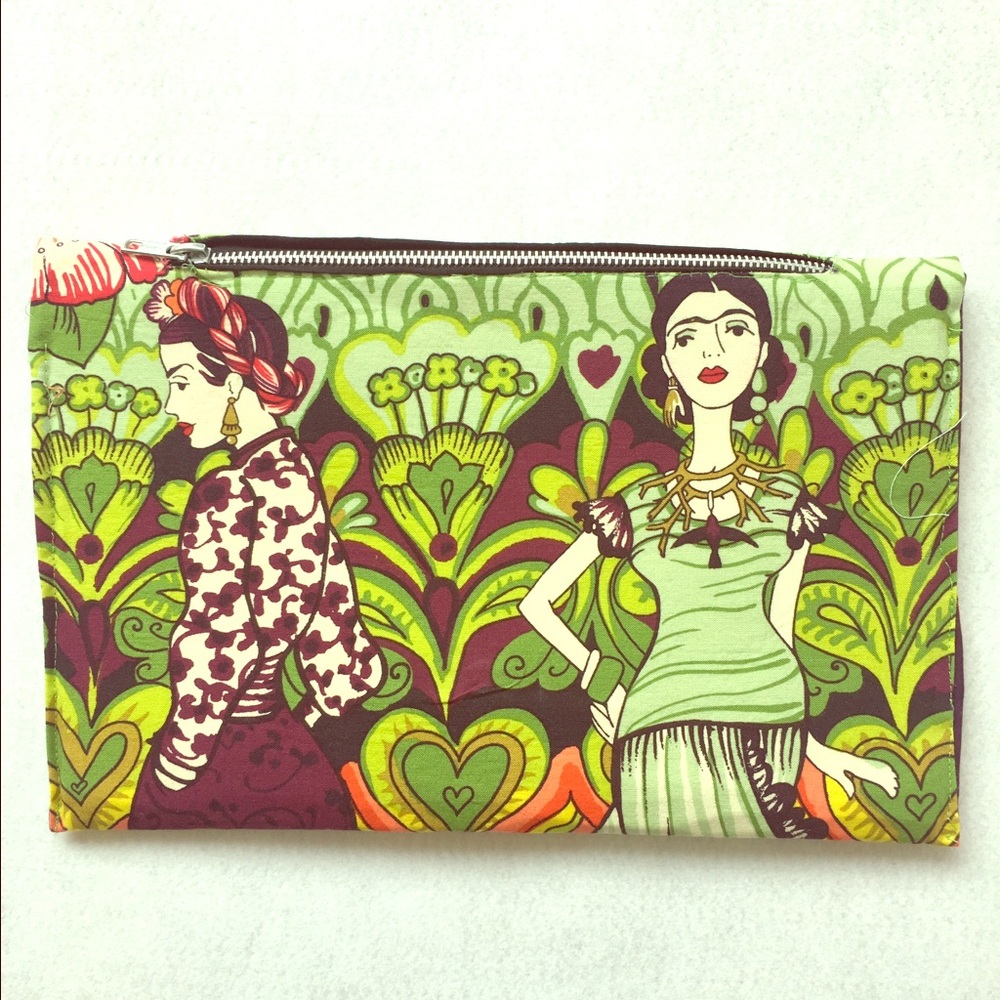 One of a kind Frida Kahlo Clutch.