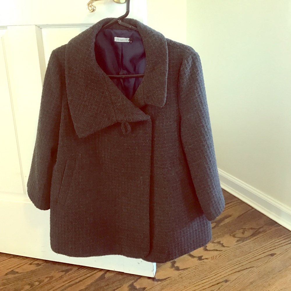 Grey peacoat