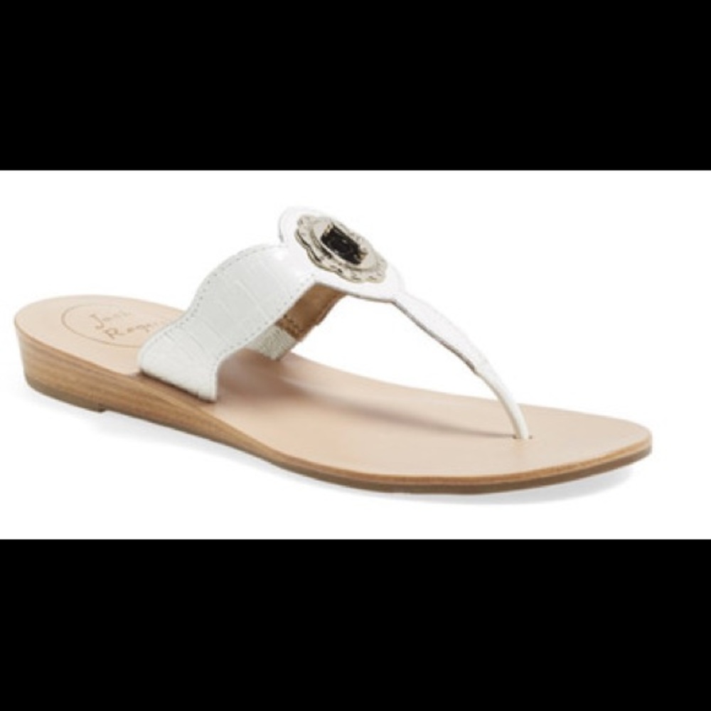 NEW JACK ROGERS LILAH CROC SANDAL WHITE - 7.5M