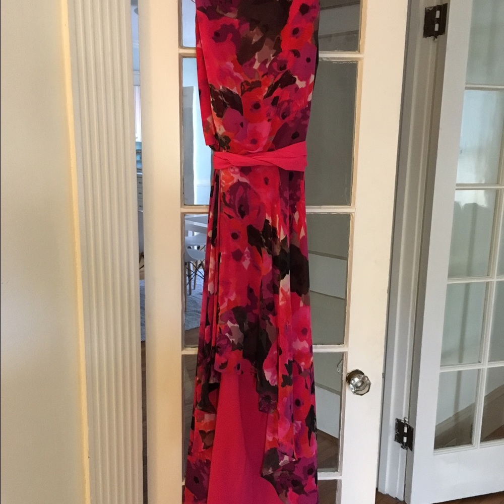 Eliza J Chiffon Maxi High Low Dress