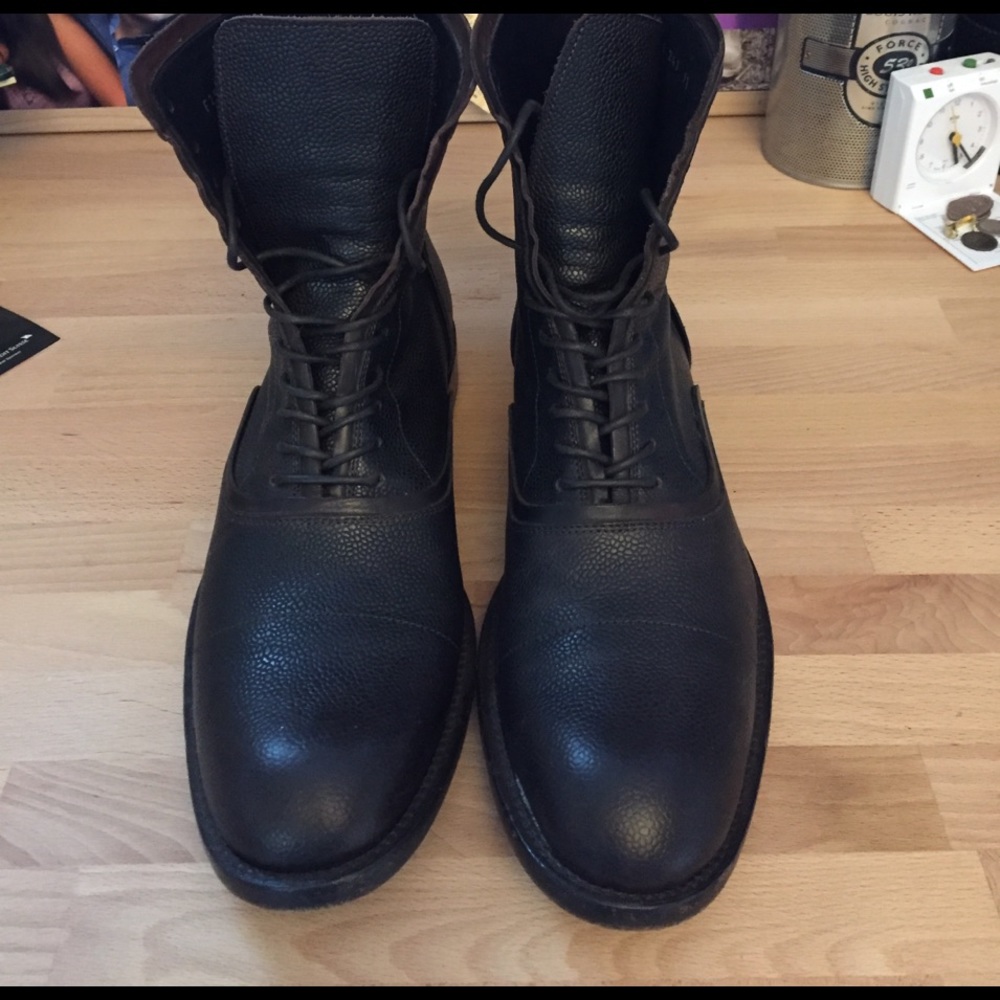 Brown John varvatos collection combat boots