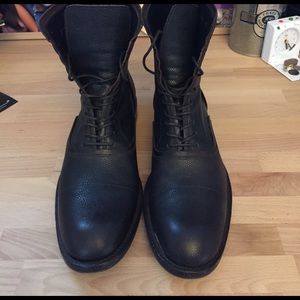 Brown John varvatos collection combat boots