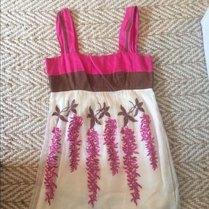 Yoana Baraschi Silk Embroidered Dress