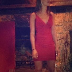 AUTHENTIC Herve Leger Red Bandage Dress