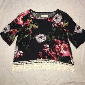ABERCROMBIE: Quarter sleeve floral print blouse