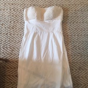 Catherine Malandrino White Dress with Bodice