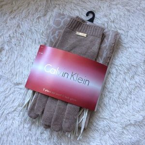 Calvin Klein Scarf and Gloves Set