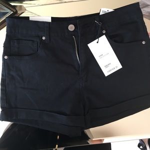 Black high waisted shorts