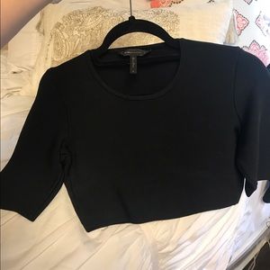 Black bandage crop top