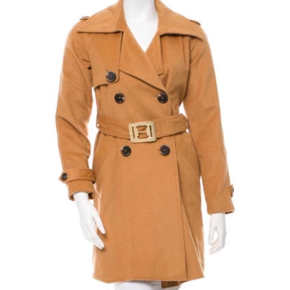 Halston Heritage cashmere/wool trench/pea coat