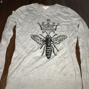 Grey "Queen Bee" sweater