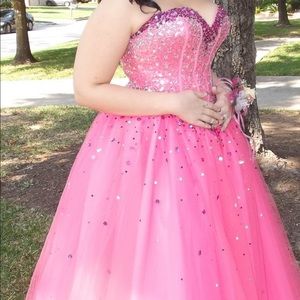 Mori Lee Pink Ballgown