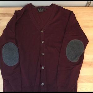 Black and brown burgundy cardigan