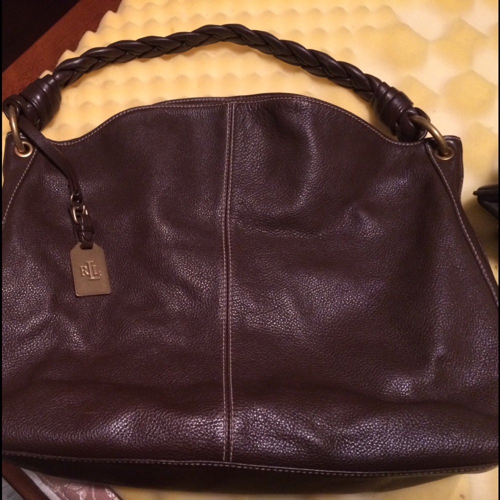 Brown leather Ralph Lauren bag.