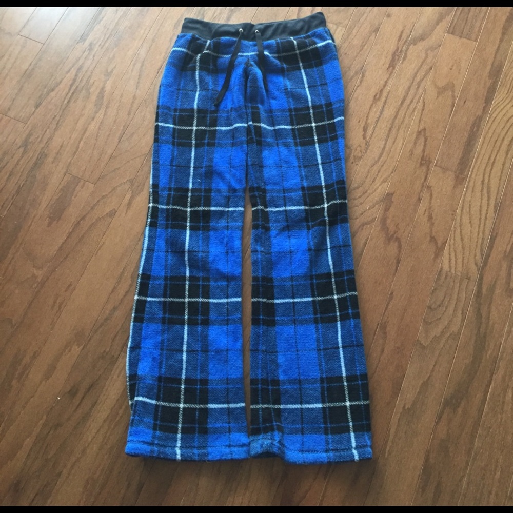 Fuzzy Plaid Pajama Bottoms