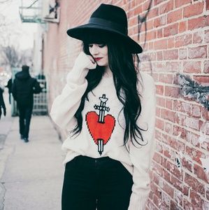 SALE! Wildfox White Label King of Hearts Sweater