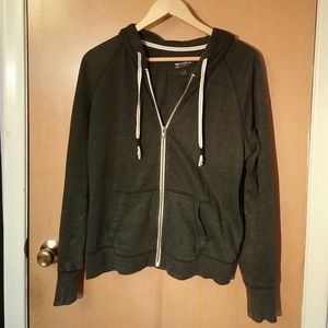 Heather Grey Zip-Up Hoodie
