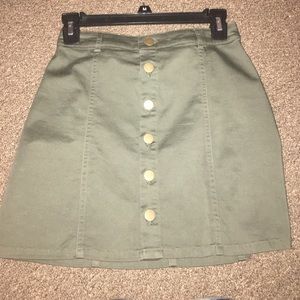 forever 21 button up skirt