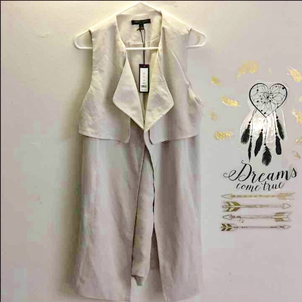 NWT sleeveless long vest