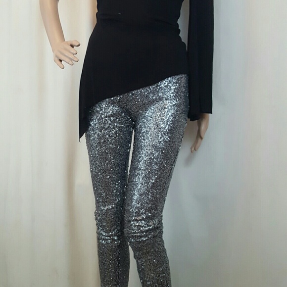💌 New! Sexy Sequin Leggings Retail $75 NWT XS - Picture 3 of 8