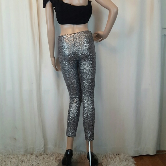 💌 New! Sexy Sequin Leggings Retail $75 NWT XS - Picture 4 of 8