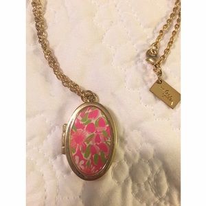 Lilly Pulitzer Gold Floral Locket Necklace Lilly Pulitzer Gold Floral Locket Necklace