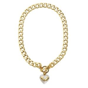 Juicy couture gold pave heart starter necklace