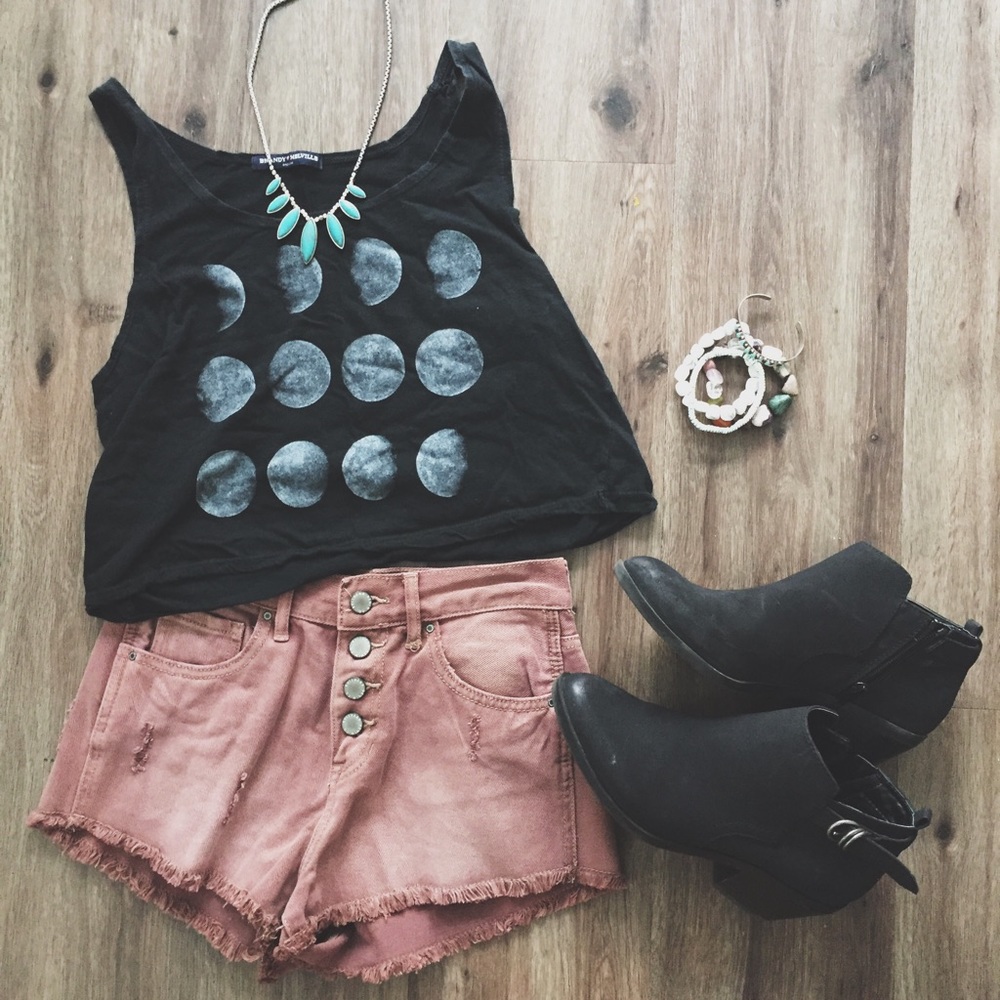 Brandy Melville Moon Phases Tank - One Size