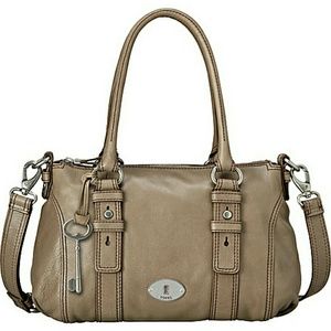Fossil maddux leather satchel & wallet