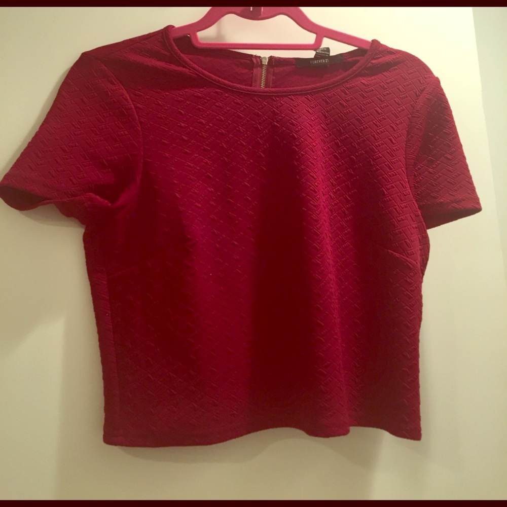 Burgundy crop top