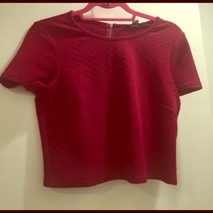 Burgundy crop top