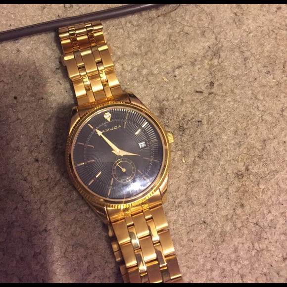Gold Amuda Stainless Steel Mens Watch - Picture 1 of 3