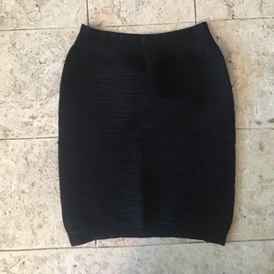 Black mini skirt
