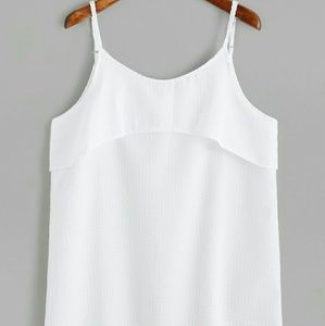 Super cute girly white spaghetti strap top