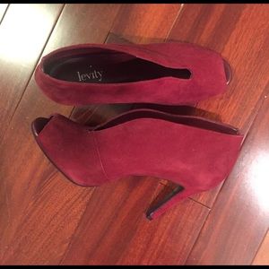 Burgundy colored heels