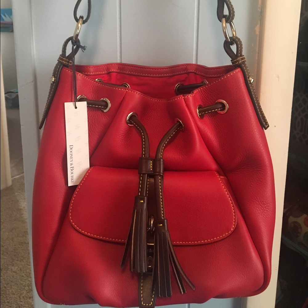 Dooney & Bourke Cherry Red Drawstring