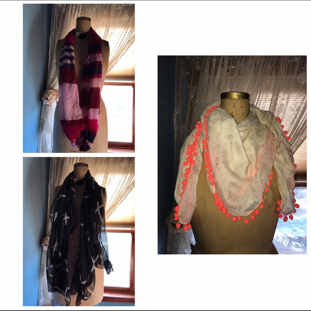 Cheap scarves! Feel free to combine