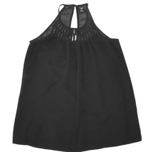 WINDSOR: Black racerback tank top