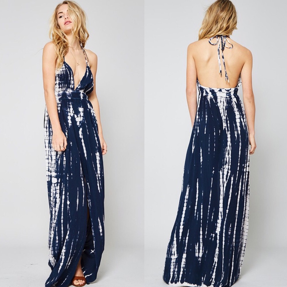 🆕POPPY tie dye maxi dress - NAVY - Picture 3 of 4
