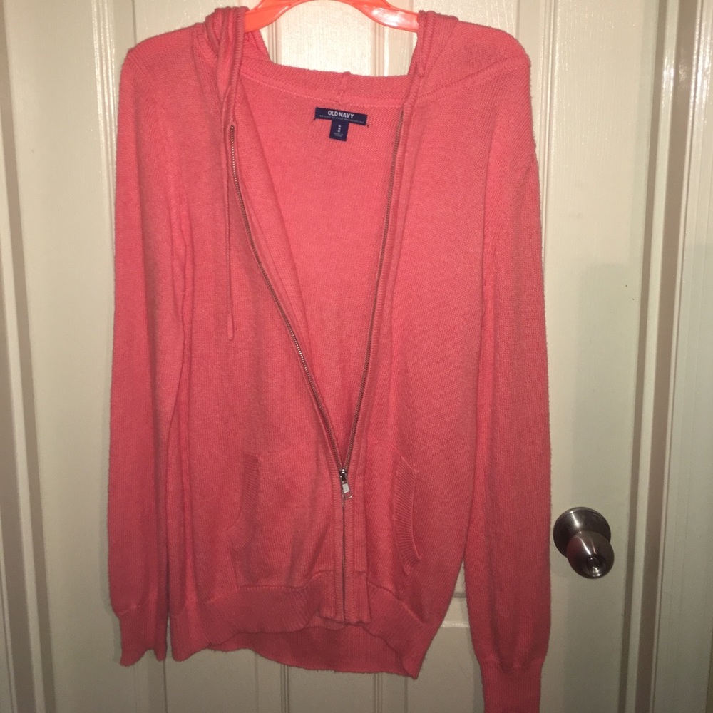 Coral Sweater with zipper