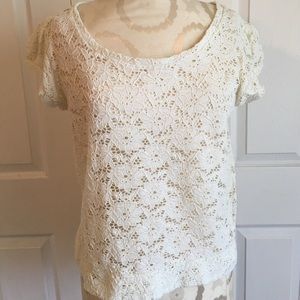 white lace shirt