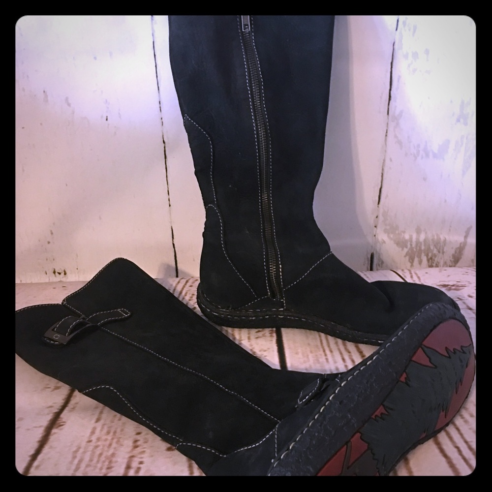 Suede Moto Boots.