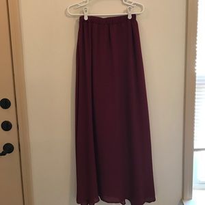 Maroon maxi skirt