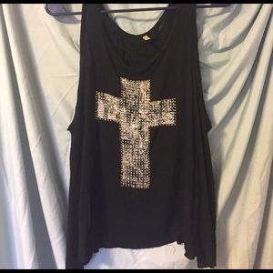 Cross tank with split open back