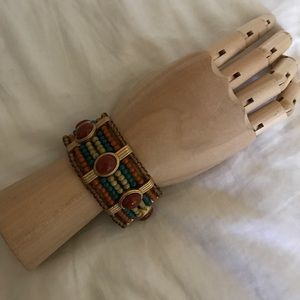 Multicoloured beaded bracelet